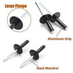 ISPINNER 50pcs 3/16″ x 1/2″ Large Flange Aluminum Assorted Sizes , Colors