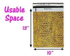 Farmland Safari Combo! Cow, Leopard Print Design 10×13 inch Poly Shipping Mailer