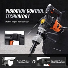 1400W Electric Demolition Jack Hammer 2900 BPM 19J 2 Chisels Case