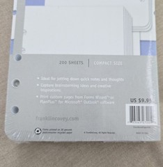 Power Planner Compact Case Two-Toned 6 Ring Snap New FranklinCovey Blank Pages