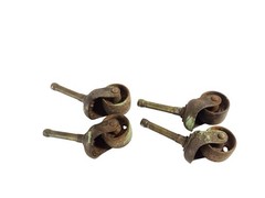 4 VTG Restoration Hardware Industrial Stem Type Furniture Swivel Caster Wheels