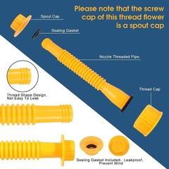 6 x Gas Can Spout Kit Nozzle Vent Replacement For Plastic Gas Cans Old Style Cap