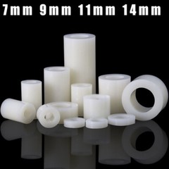 7mm 9mm 11mm 14mm White ABS Nylon Standoff Plastic Spacers Round Washers