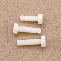 M3-M20 White Plastic Nylon Hexagon Bolts Hex Head Cap Screws DIN933