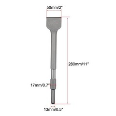 Cranked Drill Chisels 50mm Masonry Chisel Bit Hex Shank Jack Hammer Remove Scale