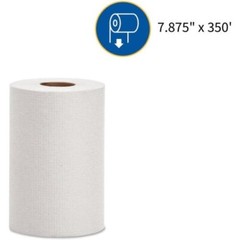 White 7.88″ x 350 FT 12 Roll Bathroom Paper Towel Dispenser Refill