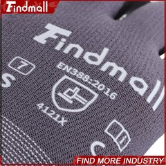 Findmall 6 Pairs S-Size Work Gloves MicroFoam Nitrile Coated Knit Nylon Gloves