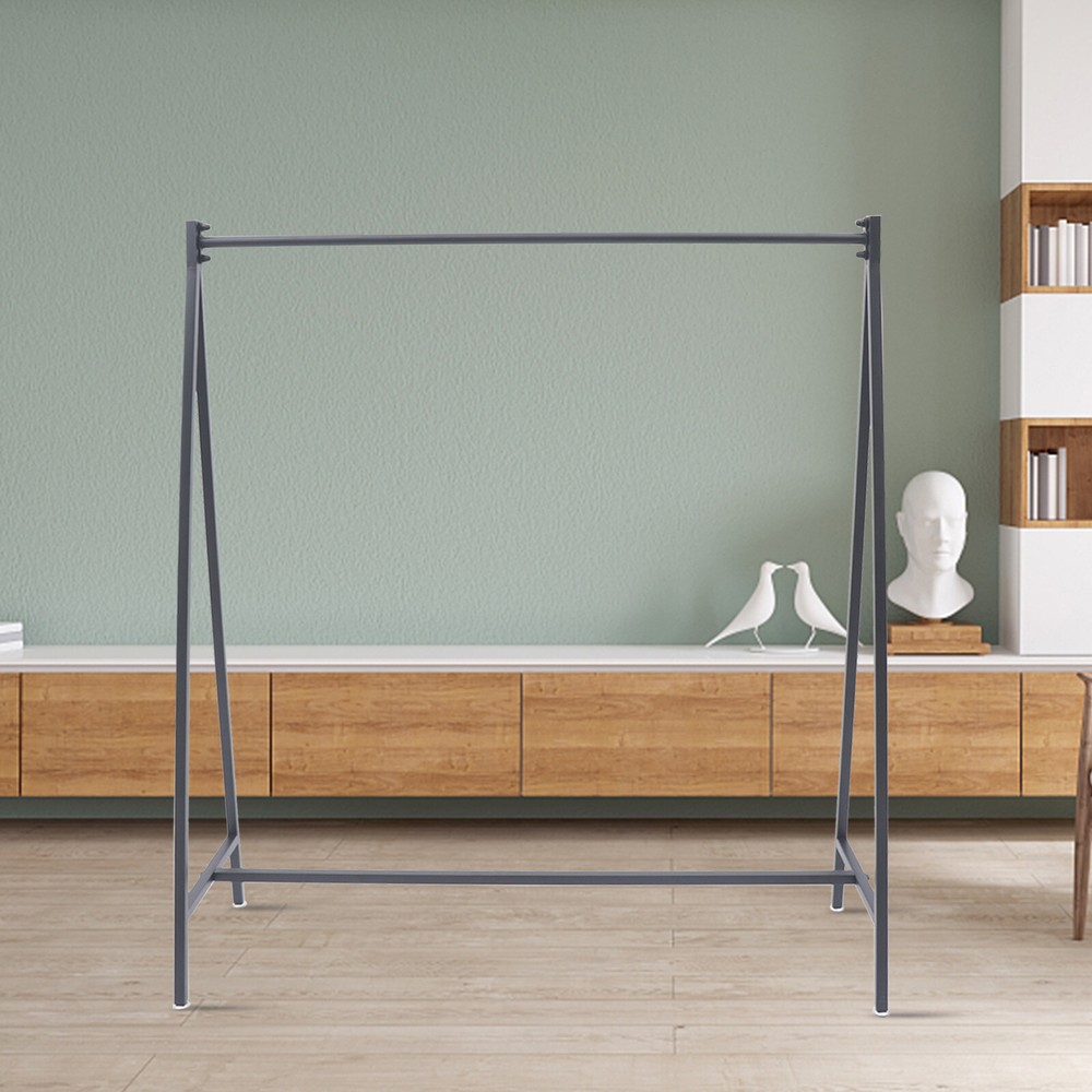 Black Metal Clothes Rack – Industrial Style Garment Hanger for Home & Store