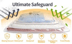 Vacuum Storage Bags for Travel, Vacuum Seal Bags for Clothing with Portable