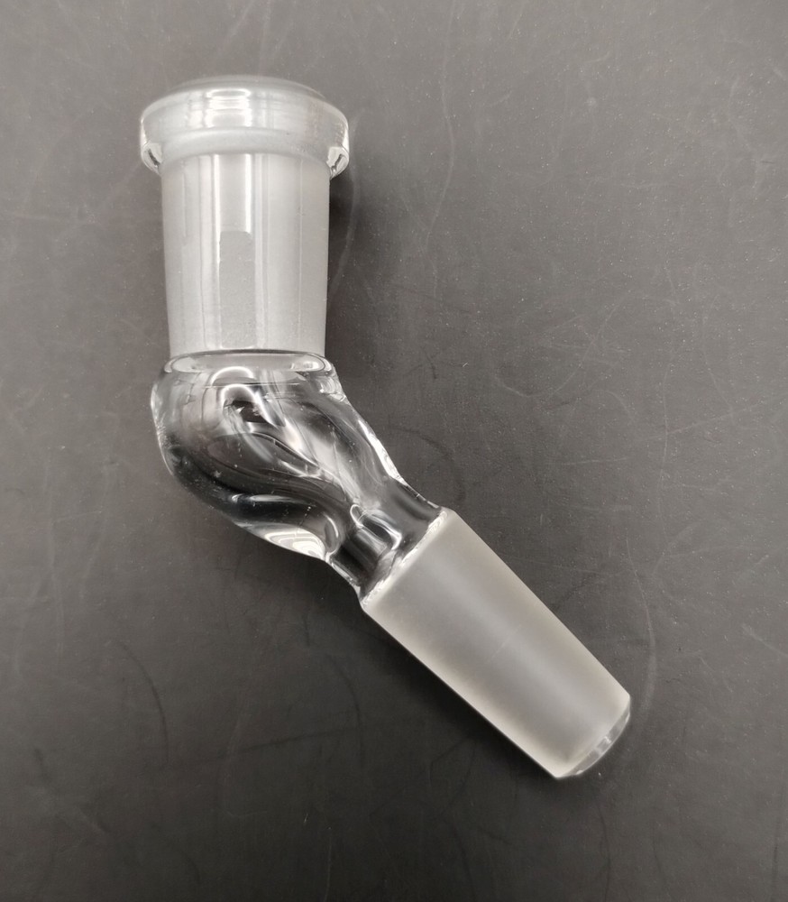 DISCOUNTED 10mm 45 Degree Angle Glass Ground Joint Attachment Adapter GonG Elbow