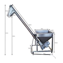 Granular Automatic Feeding Machine 220v 1kw Screw Feeder Conveyor Hopper