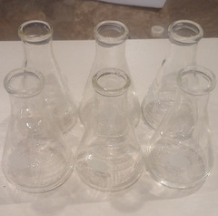KIMAX No. 26500 125 mL Erlenmeyer Flask Glass Physical Laboratory Lab 6 Total