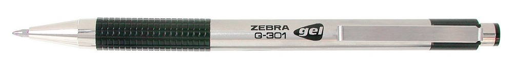 1 dozen Zebra G301 Gel Retractable Medium Black Roller Ball Pen G-301 Silver 12