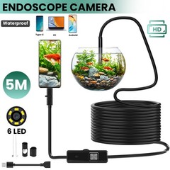 Endoscope Camera with Light, 1920P HD Borescope Camera with 6 LED Lights 16.4ft