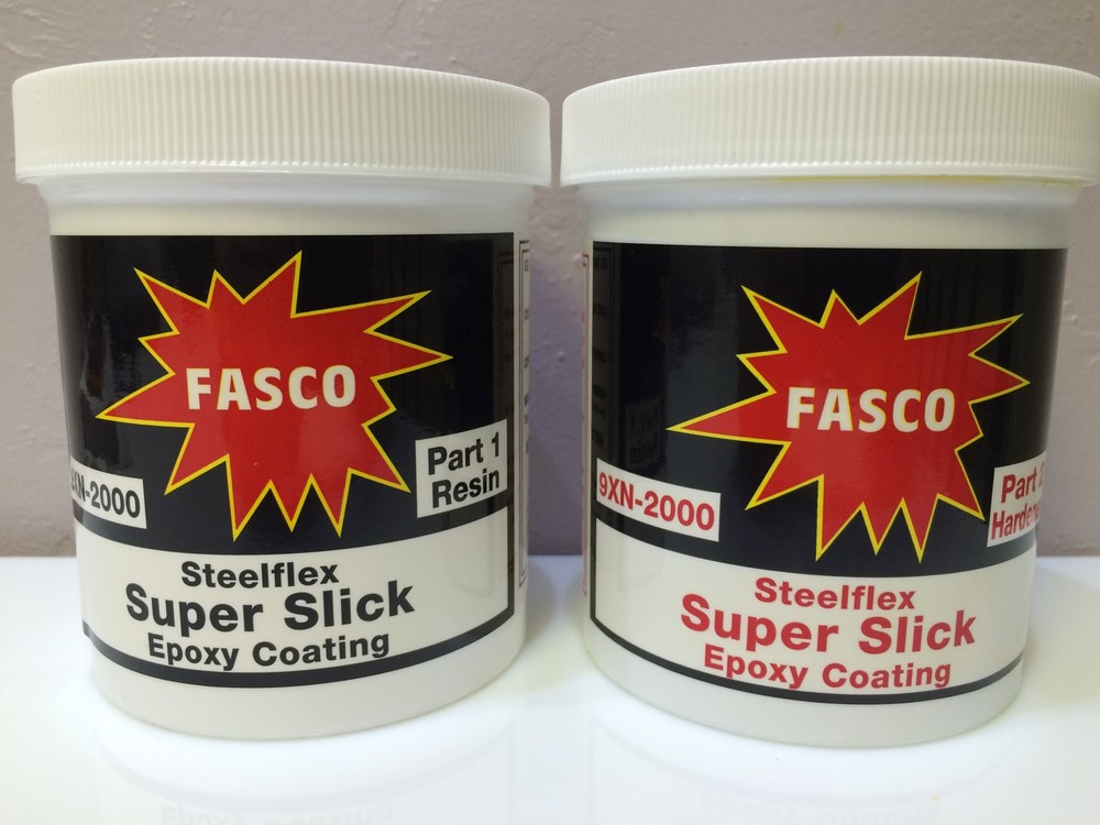 FASCO STEELFLEX SUPER SLICK EPOXY COATING 1 Qt kit FREE PIGMENT pn 9XN2000