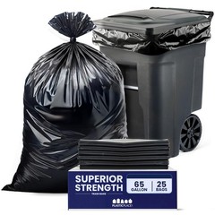 Plasticplace 65 Gallon Trash 2.7 Mil Heavy Duty Garbage Can 50 X 48 25 Count