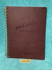 Spiral Notebook Chocolate Script Fringe Studio Journal 192 pg Dark Brown Leather