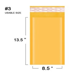 200 #3 8.5×14.5 Kraft Bubble Mailers Padded Envelopes Shipping Bags Self Sealing