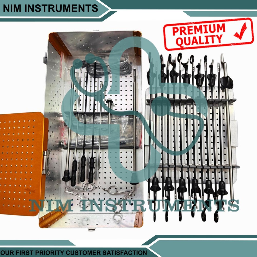 German Grade 28 Pcs Laparoscopic Surgery Set Laparoscopy Endoscopy Instruments