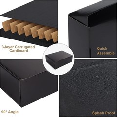 Black Corrugated Cardboard Boxes 20-Pack