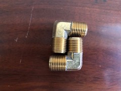1/4 MNPT x 1/4 MNPT 90 Degree Elbow . Set of 2