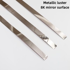 Silver Metalized Mirror-Like Finish Molding Trim, Peel and Stick Strip for Mi…