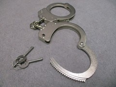 Fox Tactical 39-32 Professional Double-Lock Handcuffs Nickel Steel w/ 2 Keys