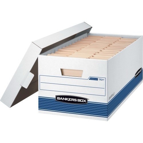 Bankers Box 00701 24x12x10 Medium Duty Storage Boxes with Lift-Off Lid, 12-pack