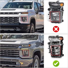 Headlight Assembly Compatible with Chevy Silverado 2500HD 3500HD 2020-2023