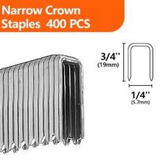 2000-Count 18 Gauge 1/4 Inch Narrow Crown Staples (1/2″+3/4″+1″+1-1/4″+1-1/2″),