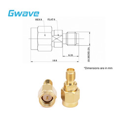 SMA Male to SSMA Female Adapter, DC – 18GHz