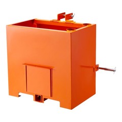 Ballast Box 3 Point Category 1 Tractor 5ft³ Capacity 800lbs Counterweight Orange