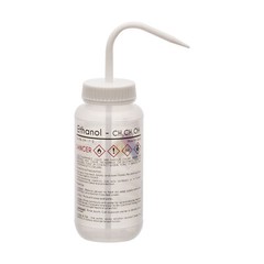 Ethanol Wash Bottle, 500ml – Wide Mouth, Pre-Labeled – LDPE – Eisco Labs