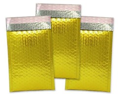 10 – 100 Lot -6×10 & 4×8 Pink, Honey Pot Gold METALLIC BUBBLE MAILER, Envelopes