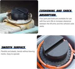 4PCS Car Jack Stand Pad, Rubber Pinch Weld and Frame Rail Protector Size: 4PCS