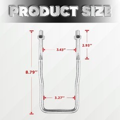 U-Bolt Spare Tire Carrier Bracket for Side Mount Trailer, Zinc Plated, Fits 4 or