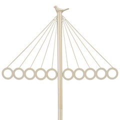 Metal Clothing Display Rack Coat Shelf Entrance Clothing Rack with 10 Hooks USA