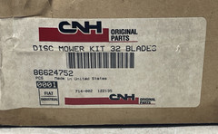 New Genuine OEM CNH Rotary Disc Mower Kit 14° Twist Blade Set 86624752 32 Knives