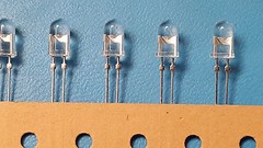 1000 PCS , LED 5mm, 5V, 25mA Clear , MARKTECH LC503PBL1-30P ,Ultra Bright Blue