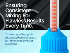 Mixing Tips 10:1 Ratio 2.76” Crown & Bridge Impression, 50pcs Blue/Orange