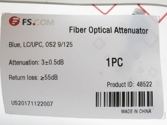 FS.Com 48522, Fiber Optical Attenuator 3dB, 4 Pack