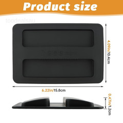 2 Pack Toaster Cover, Silicone 15.8×10.4×1.2cm/6.22×4.09×0.47inch, Black