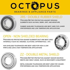 6206 2RS High Quality Ball Bearings / 10 Pcs – Rubber Shields – 30 * 62 * 16 mm
