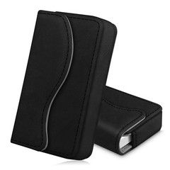 Business Card Holder Name Card Wallet Case Organizer with Magnetic Closure-Black