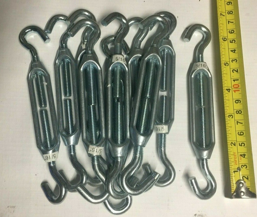10 pc Turnbuckle Turn buckle Hook x Hook 5/16″
