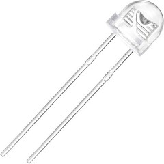 Lot 20 pcs 5mm Cool White Straw Hat LED Diode Lights Clear Dome Lens 3V 20mA