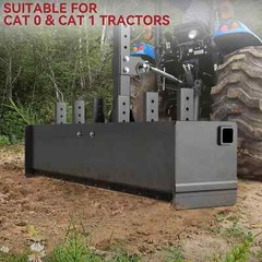 55″ Width Box Blade Tractor Attachment W/ 6 Scarifier Shank Cate 0 & Cat 1 Heavy