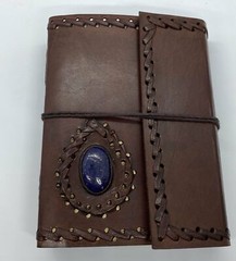 Leather Journal with Stone (6″x 4.5″)