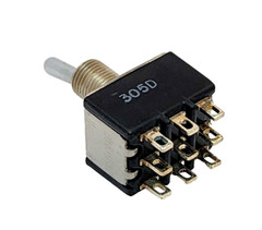 (25x) 3PDT On-None-On 5A 120VAC / 28VDC – 2A – 250VAC Toggle Switch – Solder