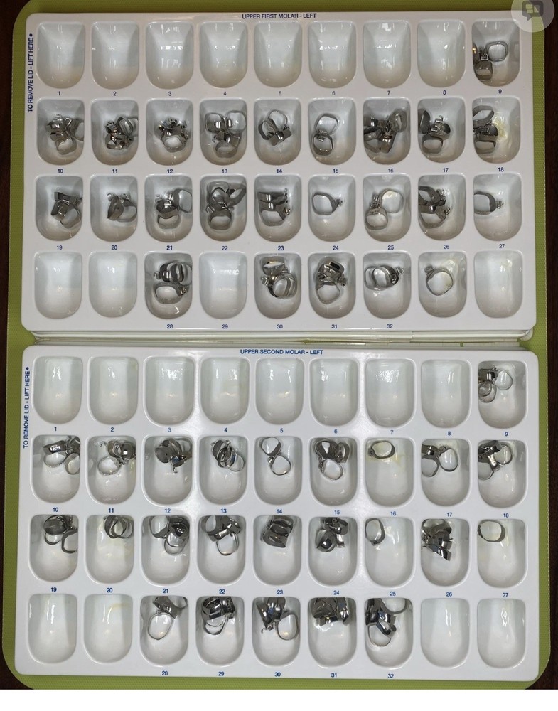 “A”Company Lot of 150 Orthodontic Bands UL6 Buccal Tube, UL7 Size 9-32 Roth .022